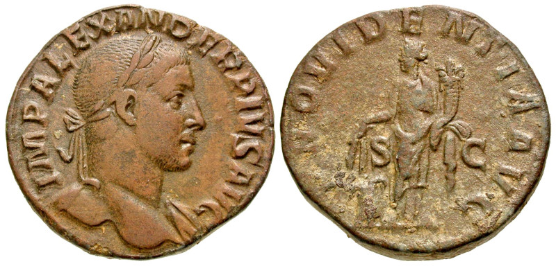 Severus Alexander. A.D. 222-235. AE sestertius (29.3 mm, 19.56 g, 12 h). Rome mi...