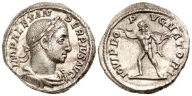 Severus Alexander. A.D. 222-235. AR denarius (19.4 mm, 2.93 g, 7 h). Rome mint, struck A.D. 232. IMP ALEXANDER PIVS AVG, laureate, draped and cuirasse...