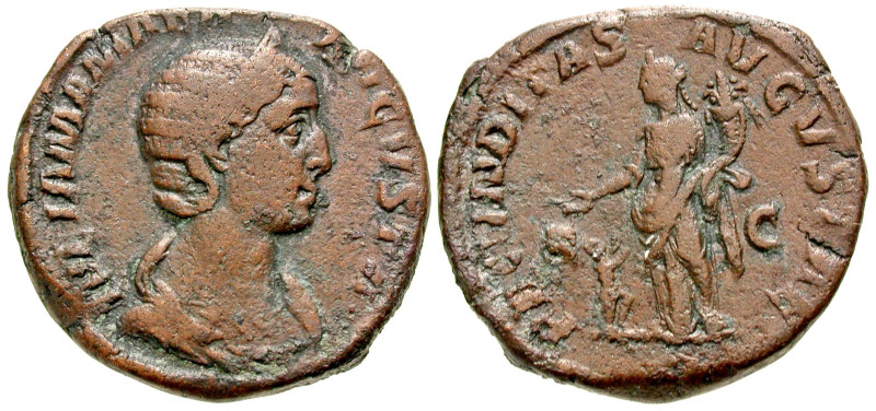 Julia Mamaea. Augusta, A.D. 222-235. AE sestertius (29.6 mm, 19.90 g, 12 h). Rom...