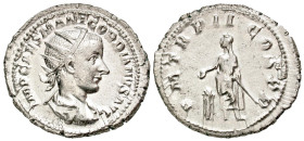 Gordian III. A.D. 238-244. AR antoninianus (23.7 mm, 4.27 g, 5 h). Rome mint, A.D. 240. IMP CAES M ANT GORDIANVS AVG, radiate, draped and cuirassed bu...