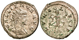 Gallienus. A.D. 253-268. Silvered BI antoninianus (20.6 mm, 3.42 g, 12 h). Asian mint, struck A.D. 267. GALLIENVS AVG, radiate and cuirassed bust of G...