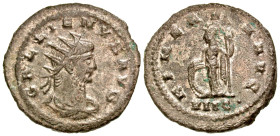 Gallienus. A.D. 253-268. Silvered BI antoninianus (20.8 mm, 3.38 g, 6 h). Antioch mint, Struck A.D. 260-261. GALLIENVS AVG, Radiate and cuirassed bust...