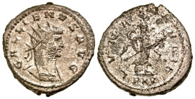 Gallienus. A.D. 253-268. Silvered BI antoninianus (21.3 mm, 4.28 g, 5 h). Asian mint, struck A.D. 267. GALLIENVS AVG, radiate and cuirassed bust of Ga...