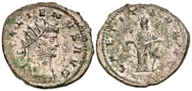 Gallienus. A.D. 253-268. Silvered BI antoninianus (21.5 mm, 3.24 g, 11 h). Asian mint, possibly Antioch, Struck A.D. 266-268. GALLIENVS AVG, radiate a...