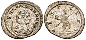 Salonina. Augusta, A.D. 254-268. Silvered BI antoninianus (21.9 mm, 3.32 g, 1 h). Antioch mint, A.D. 267. SALONINA AVG, diademed and draped bust right...