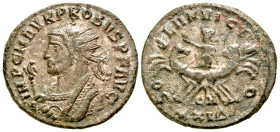 Probus. A.D. 276-282. Silvered BI antoninianus (22.7 mm, 3.18 g, 12 h). Rome mint, A.D. 279. IMP C M AVR PROBVS P F AVG, Radiate bust of Probus left, ...