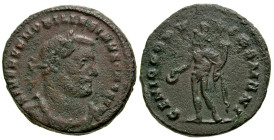 Severus II. As Caesar, A.D. 305-306. AE follis (27.7 mm, 11.32 g, 7 h). London mint. SEVERVS NOBILISSIMVS CAESAR, laureate head of Severus II right / ...