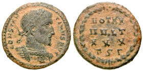 Constantine I. A.D. 307/10-337. AE 3 (18.9 mm, 2.81 g, 12 h). Thessalonica mint, struck A.D. 318-319. IMP CONSTANTINVS P F AVG, bust of Constantine I ...