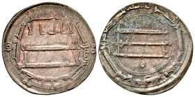 Abbasid Caliphate. Harun al-Rashid. 170-193/786-809. AR dirham (23.4 mm, 2.97 g, 9 h). Madinat al-Salam (Baghdad) mint, dated A.H. 189. Album 219.2. a...