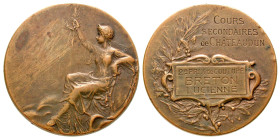 France, Breton. Eure-et-Loire. Chateaudun (?). late 19th-early 20th century 35.7 mm, 23.16 g, 12 h). 2nd prize award (or art?) medallion in AE. Young ...