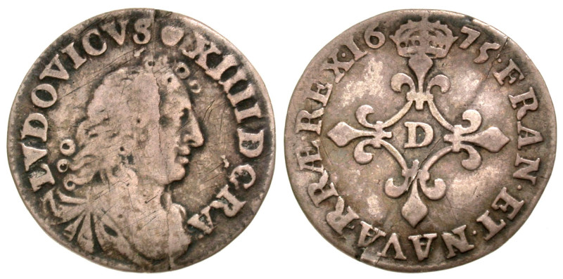 France. Louis XIV. 1643-1715. AR Quadruple sol dit ?des Traitants? (19.1 mm, 1.4...