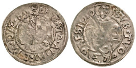 German States, Passau. Ernst von Bayern. 1517-1540. AR Batzen (26.5 mm, 3.21 g, 3 h). 1521. Coat of arms / St. Stephen standing, holding palm branch, ...