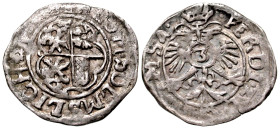 German States, Solms-Lich. Otto Sebastian and Ludwig Christoph under Friedrich zu Solms-Rodehein and Friedrich zu Mansfield. 1619-1623. AR 3 kreuzer (...