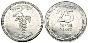 Israel. AL 25 mil. Closed link. 1949. KM-8; Haffner-P-2a. AU. 
