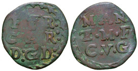 Italian States, Mantua. Ferdinando Carlos. 1665-1708. AE soldo (19.2 mm, 1.25 g, 11 h). Struck 1669-1707. FER· / CAR: / D:GD:, inscription in three li...