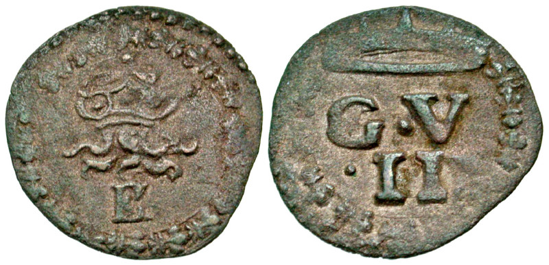 Italian States, Urbino. Guidobaldo II della Rovere. 1538-1574. BI Quattrino (15 ...