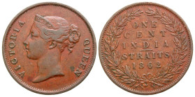 Straits Settlements. Victoria. 1837-1901. One cent. 1862. KM 6. Choice VF. 