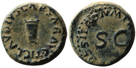 Claudius (AD 41-54). Rome
AE Quadrans (15mm, 3,48g)