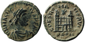 Magnus Maximus (AD 383-388.) Arelate (Arles) mint
AE Bronze (14mm, 1,33g)