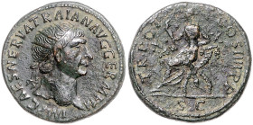 Kaiserzeit. 
Trajan 98-117. Dupondius Abundantia. RIC&nbsp;428. 13,94&nbsp;g. . 

 f.ss