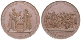 Anhalt/-Bernburg. 
Alexius Friedrich Christian 1796-1834. Bronzemedaille 1830 (v. Loos/Pfeuffer) auf das 300-jährige Jubiläum der Augsburger Konfessi...