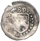 Baden/-Baden. 
Bernhard I. 1372-1431. Einseitiger Pfennig o. J. Pforzheim , nach der Heidelberger Konvention von 1409, Badisches Wappen mit breitem S...