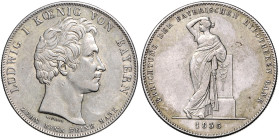 Bayern. 
Ludwig I. 1825-1848. Konventionstaler (Geschichtstaler) 1835 auf die Errichtung der Bayerischen Hypothekenbank. Kahnt&nbsp;93, Davenport&nbs...