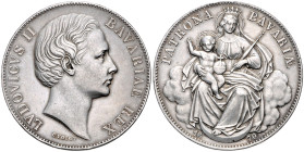 Bayern. 
Ludwig II. 1864-1886. Vereinstaler 1870. Kahnt&nbsp;131, Davenport&nbsp;611, AKS&nbsp;176, Thun&nbsp;105. kl.Rf.. 

 vz