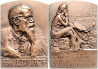 Bayern. 
Prinzregent Luitpold 1886-1913. Bronzeplakette 1903 (v. Kautsch) auf die Ehrenbürgerschaft des Malers und Bildhauers Franz v. Lenbach, gewid...