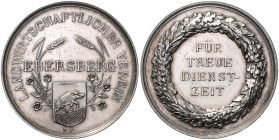 Bayern-Ebersberg, Stadt. 
Silbermedaille o.J. (v. Börsch) Prämie des Landwirtschaftlichen Vereins 'FÜR TREUE DIENSTZEIT'. Kr. 35,6&nbsp;mm, 21,41&nbs...