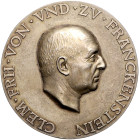 Bayern-Münchener Medailleure. 
Josef Bernhart. 
Einseitige Silberhohlgussmedaille o.J. auf Clemens Freiherr von und zu Franckenstein, Komponist und ...