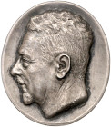 Bayern-Münchener Medailleure. 
Josef Bernhart. 
Einseitige Silbergussmedaille o.J. auf Karl Bäßler, Architekt. 38,4x44,2mm 9,58&nbsp;g. . 

 ss-vz...