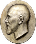 Bayern-Münchener Medailleure. 
Josef Bernhart. 
Ovale Silberhohlgussmedaille o.J. auf den 60. Geburtstag des Numismatikers Max Bernhart. Schmidt&nbs...