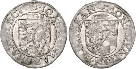 Brandenburg/-Preußen. 
Joachim II. 1535-1571. Groschen 1538 Berlin. Bahrfeldt&nbsp;326, Neumann&nbsp;6.11a. mit Prägeglanz. 

 vz