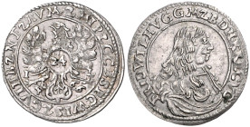 Brandenburg/-Preußen. 
Friedrich Wilhelm 1640-1688. 1/24 Taler (Groschen) 1666. v.&nbsp;Schrötter&nbsp;1031&nbsp;ff. . 

 vz