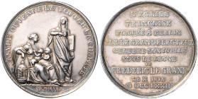 Brandenburg/-Preußen. 
Friedrich II. 1740-1786. Silbermedaille 1772 (v. Abramson) auf die 100-Jahrfeier der französischen Gemeinde in Berlin. Slg.&nb...