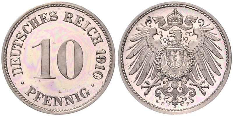 Kleinmünzen. 
10 Pfennig 1910 F. Jaeger&nbsp;13. . 

 PP