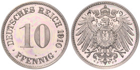 Kleinmünzen. 
10 Pfennig 1910 F. Jaeger&nbsp;13. . 

 PP
