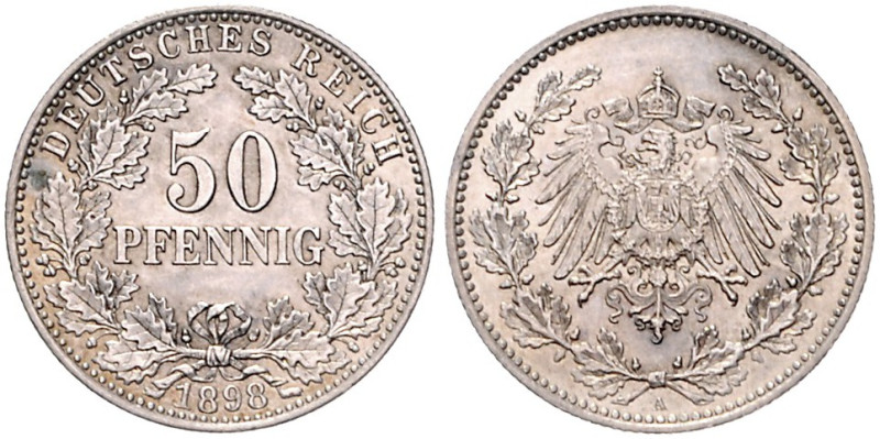 Kleinmünzen. 
50 Pfennig 1898 A. Jaeger&nbsp;15. . 

 vz+