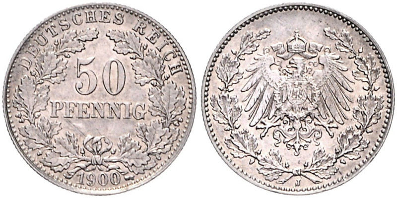 Kleinmünzen. 
50 Pfennig 1900 J. Jaeger&nbsp;15. . 

 ss-vz