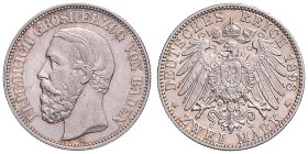 Baden. 
Friedrich I. 1856-1907. 2 Mark 1898 G. Jaeger&nbsp;28. . 

ss-vz