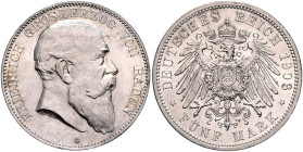 Baden. 
Friedrich I. 1856-1907. 5 Mark 1903 G. Jaeger&nbsp;33. . 

 vz-st