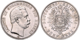 Hessen. 
Ludwig III. 1848-1877. 5 Mark 1875 H. Jaeger&nbsp;67. . 

 vz-