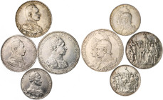 Preußen. 
Wilhelm II. 1888-1918. Lot von 8 Stücken: 2 und 5 Mark 1901(A) 200 Jahre Königreich, 2 und 3 Mark 1913 (A) Befreiungskriege, 2 und 3 Mark 1...