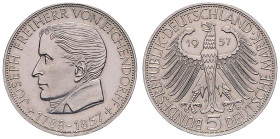 BRD. 
5 DM 1957 J Zum 100. Todestag des Dichters Joseph Freiherr von Eichendorff. Jaeger&nbsp;391. . 

 vz