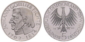 BRD. 
5 DM 1964 J Zum 150. Todestag des Philosophen Johann Gottlieb Fichte. Jaeger&nbsp;393. . 

 vz+