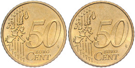 BRD. 
50 Cent Probe (ca. 2002) Stempelkopplung zweier Wertseitenstempel. Auch als 'Mule' bezeichnet, da die Stempelkombination nicht zusammengehört. ...