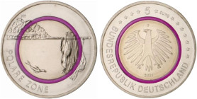 BRD. 
Lot von 13 Sonderprägungen 5 Euro 2016, 2017, 2019 und 2021, mit Polymerring. . 

 st