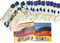 BRD. 
Lot von 14 Jahressets der 10 Euro Gedenkmünzen 2002 bis 2015, alle in Originalverpackung. . 

 PP