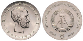 DDR. 
5 Mark 1969 (A) Zum 75. Todestag von Heinrich Hertz. Jaeger&nbsp;1526. . 

 st-